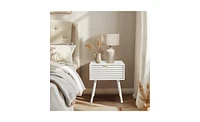 Slickblue Nightstand End Side Table with 1 Drawer for Living Room Storage and Stylish Organization