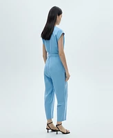 Mango Women's Belt Wrap Jumpsuit
