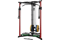 Er Kang Cable Crossover Machine, Functional Trainer with 17 Adjustable Positions, Home Gym Equipment with High and Low Pulley System for Lat Pulldowns