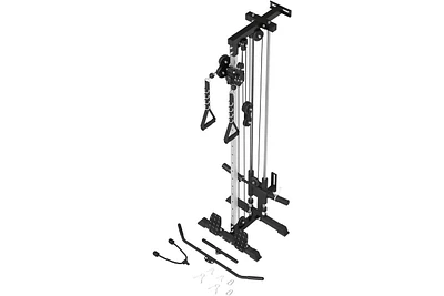 Er Kang Wall Mount Cable Station, Crossover Machine with 18 Positions Dual Pulley System for Home Gym Fitness Equipment