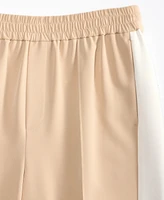 On 34th Women's Mid-Rise Side-Stripe Wide-Leg Pants