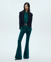 Mango Women's Hidden Buttons Detail Satin Shirt
