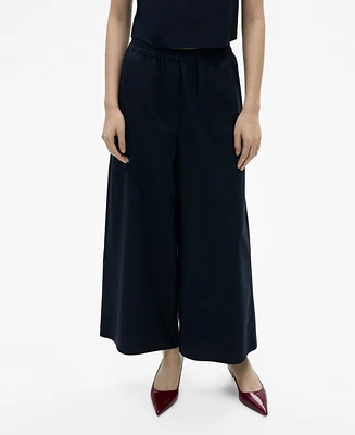 Mango Women's Cotton Culotte Pants