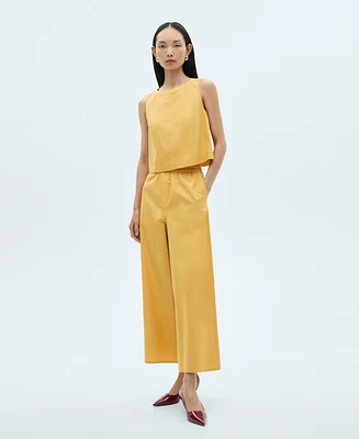 Mango Women's Cotton Culotte Pants