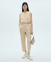 Mango Women's Straight Cotton Pants