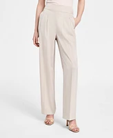 Bar Iii Women's High-Rise Wide-Leg Satin Pants, Exclusively at Macy's