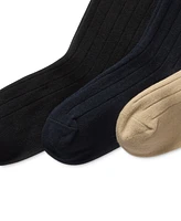 Polo Ralph Lauren Toddler Boys Wide Rib Slack Socks, 3-Pack