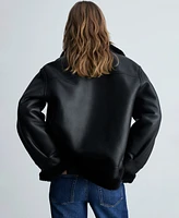 Mango Women's Shearling-Effect Lining Jacket