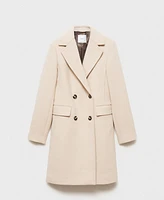 Mango Women's Double-Breasted Wool Coat