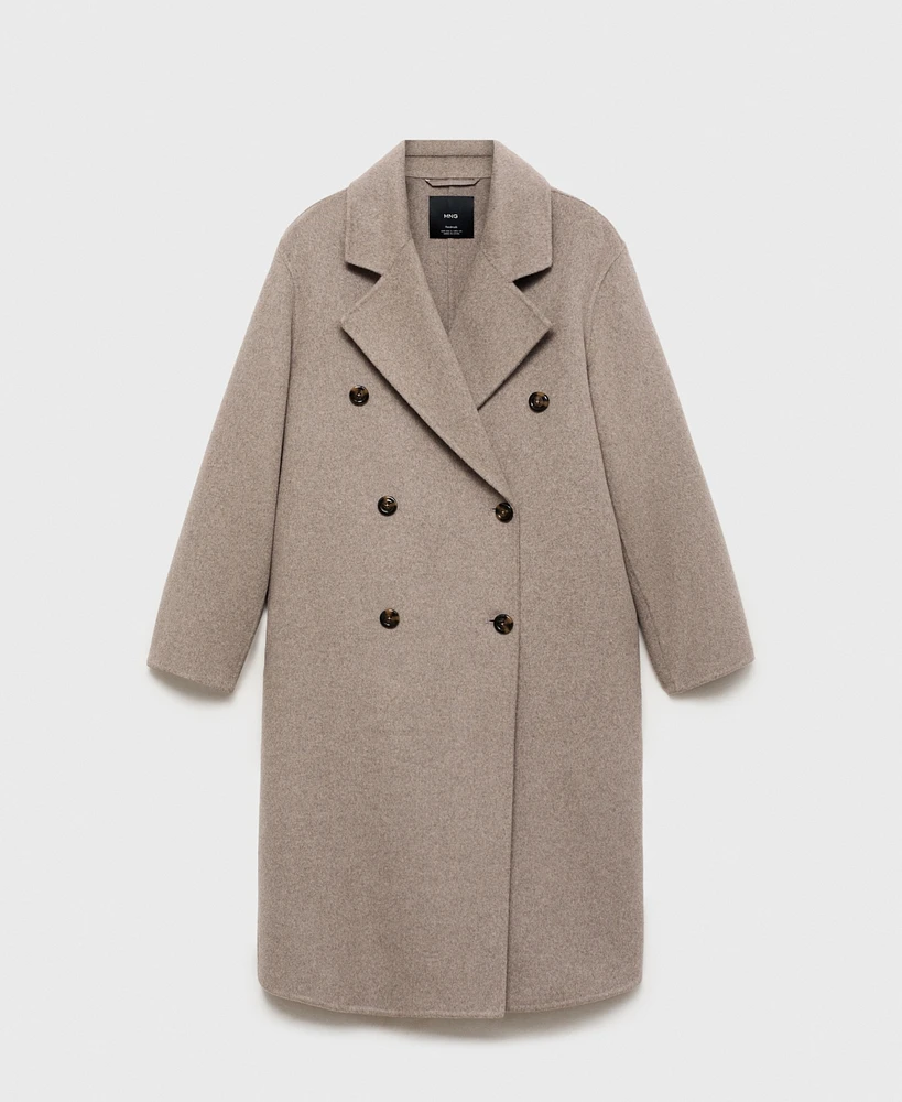 Mango Women's Handmade Oversized Wool Coat