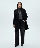 Mango Women's Double-Breasted Wool Coat