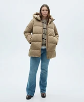 Mango Women's Hood Quilted Coat