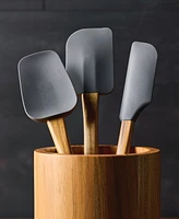 Anolon 3-Piece Silicone Teak Handled Spatula Set