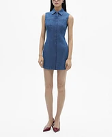 Mango Women's Short Denim Dress