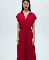 Mango Women's Dart Detail Cotton Dress