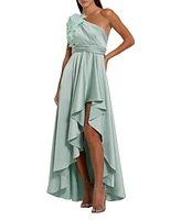 Mac Duggal Women's Ruffled One Shoulder Cut Out Hi-Lo Gown