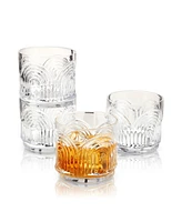 Viski Deco Beau Lowball Tumblers, Set of 4