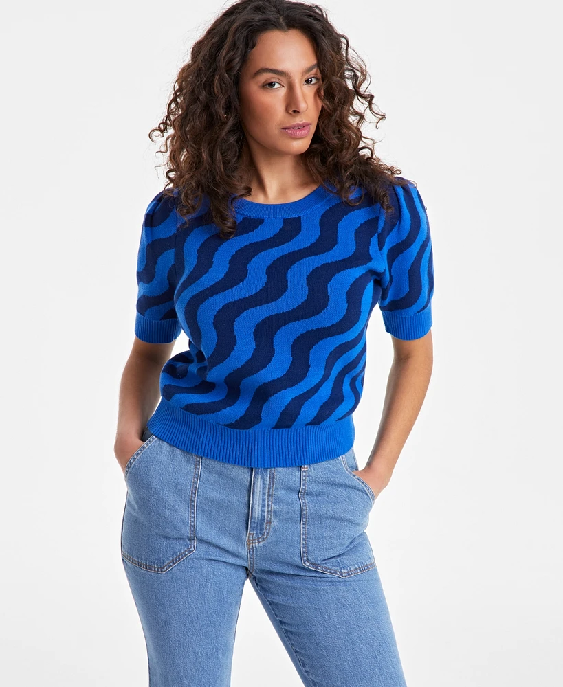 On 34th Women's Puffed-Sleeve Sweater, Exclusively at Macy's