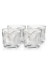 Viski Deco Beau Lowball Tumblers, Set of 4