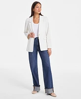 On 34th Women's Pinstripe Boyfriend Blazer, Exclusively at Macy's