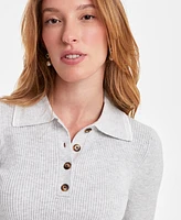 On 34th Women's Ribbed Tipped Polo Sweater, Exclusively at Macy's