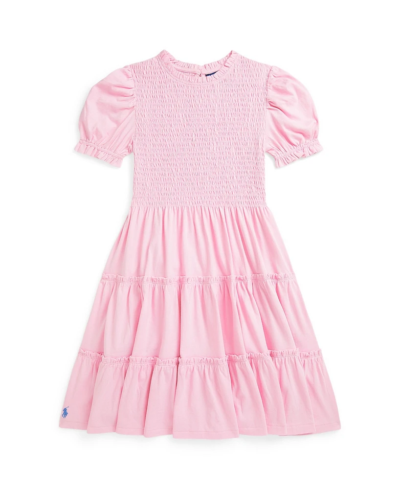 Polo Ralph Lauren Big Girls Smocked Cotton Jersey Dress