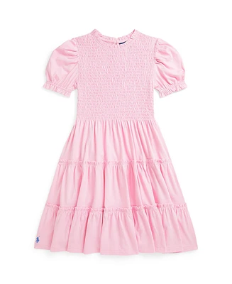 Polo Ralph Lauren Big Girls Smocked Cotton Jersey Dress