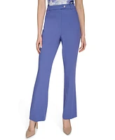 Calvin Klein Petite High-Rise Straight-Leg Pants