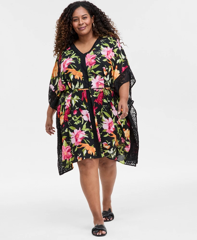 Jm Collection Plus Floral-Printed Dress, Exclusively at Macy's