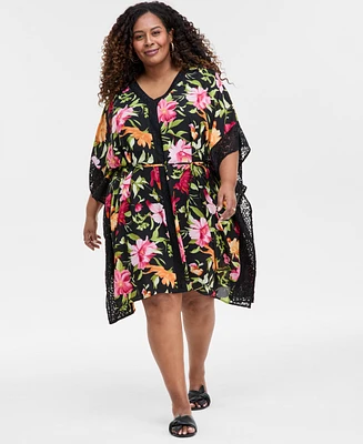 Jm Collection Plus Floral-Printed Dress, Exclusively at Macy's