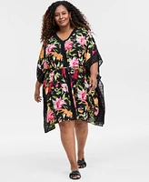 Jm Collection Plus Floral-Printed Dress, Exclusively at Macy's