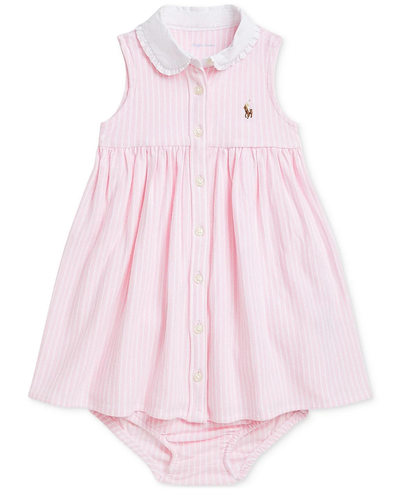 Polo Ralph Lauren Baby Striped Mesh Shirtdress