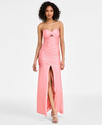 Juniors' Sweetheart Strapless Cutout Gown, Created for Macy's