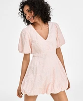 Seni & Cade Juniors' Embroidered Cotton Bubble-Hem Dress