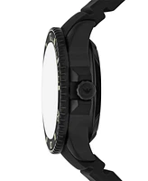 Emporio Armani Men's Automatic Sea Explorer Black Silicone Strap Watch 43mm