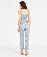 Levis Womens Floral Bustier Top Ankle Jeans