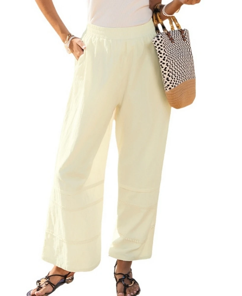 Cupshe Women's Straight Leg Cover-Up Pants