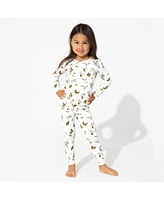 Bellabu Bear Unisex Kids Monarch Butterfly Set of 2 Piece Pajamas