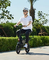 GoPowerBike GoDash Electric Bike | Compact Folding Adult Mini E-Bike | Dual Disc Brakes | Dual Shock Suspension | Throttle and Pedal Assist | 400W Mot