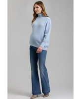 Pietro Brunelli Maternity Oversized Puffy Long Sleeve Emerald Sweater