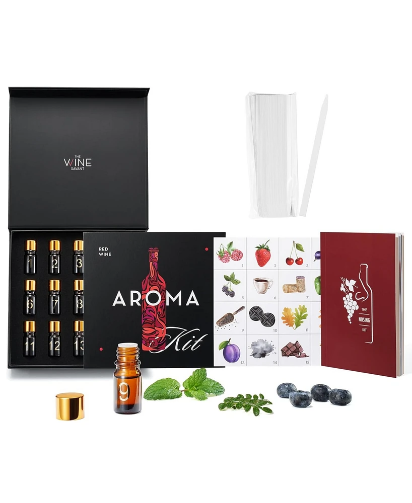 The Wine Savant Red Wine Aroma Kit, Set of 15