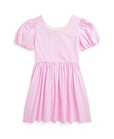 Polo Ralph Lauren Big Girls Striped Cotton Seersucker Dress