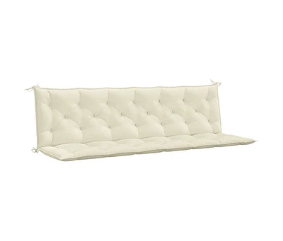 Garden Bench Cushion Cream White 78.7"x(19.7"+19.7")x2.8" Oxford Fabric