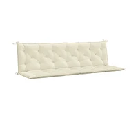 Garden Bench Cushion Cream White 78.7"x(19.7"+19.7")x2.8" Oxford Fabric