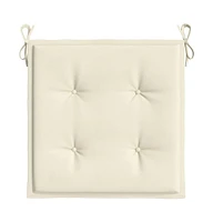 Garden Chair Cushions 6 pcs Cream 15.7"x15.7"x1.6" Oxford Fabric