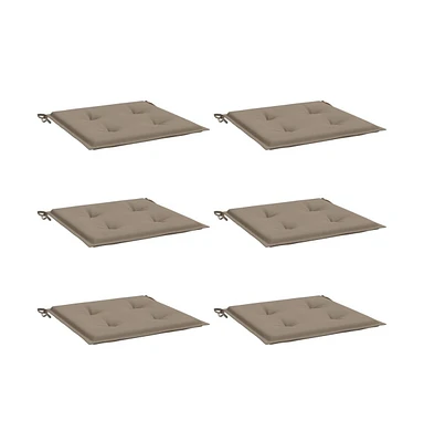 Garden Chair Cushions 6 pcs Taupe 15.7"x15.7"x1.6" Oxford Fabric