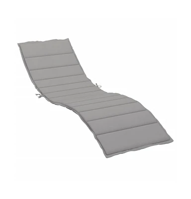 Sun Lounger Cushion Gray 78.7"x23.6"x1.2" Oxford Fabric