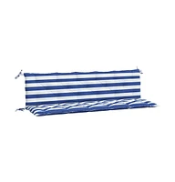 Garden Bench Cushions 2 pcs Blue&White Stripe Oxford Fabric