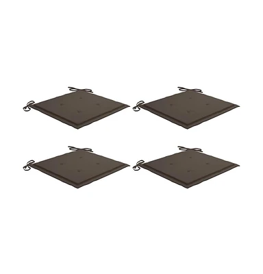 vidaXL Garden Chair Cushions 4 pcs Taupe 15.7"x15.7"x1.2" Oxford Fabric