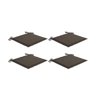 vidaXL Garden Chair Cushions 4 pcs Taupe 15.7"x15.7"x1.2" Oxford Fabric